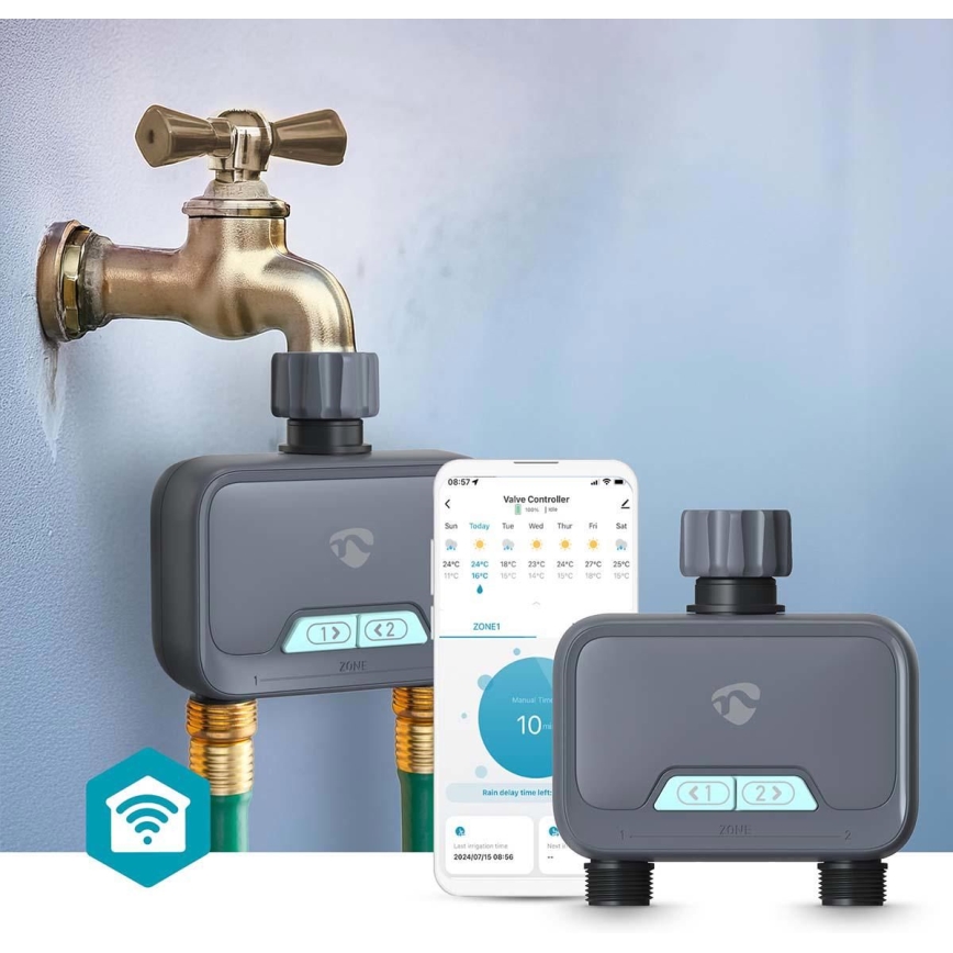 Ρυθμιστής ροής νερού 4xAA Wi-Fi Tuya IP54