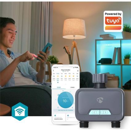 Ρυθμιστής ροής νερού 4xAA Wi-Fi Tuya IP54