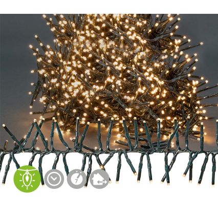LED εξωτερικά χριστουγεννιάτικα φωτάκια 1512xLED/7 λειτουργίες 14m IP44 θερμό λευκό