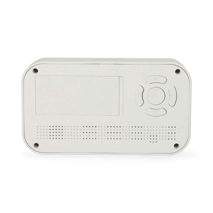 Ψηφιακό ρολόι με ξυπνητήρι, θερμόμετρο και υγρόμετρο 2xAA λευκό