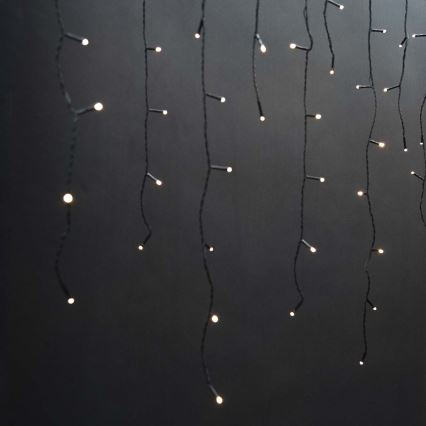 LED Εξωτερική χριστουγεννιάτικη κουρτίνα 180xLED/7 λειτουργίες 10,9m IP44 θερμό λευκό