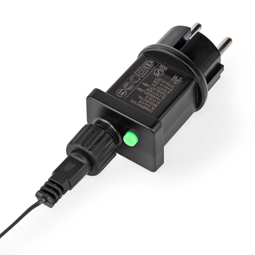 Χριστουγεννιάτικα λαμπάκια κουρτίνα180xLED/7 λειτουργίες 10,9m IP44 ψυχρό λευκό