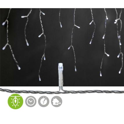 LED Εξωτερική κουρτίνα 360xLED/7 λειτουργίες 14 m IP44 ψυχρό λευκό