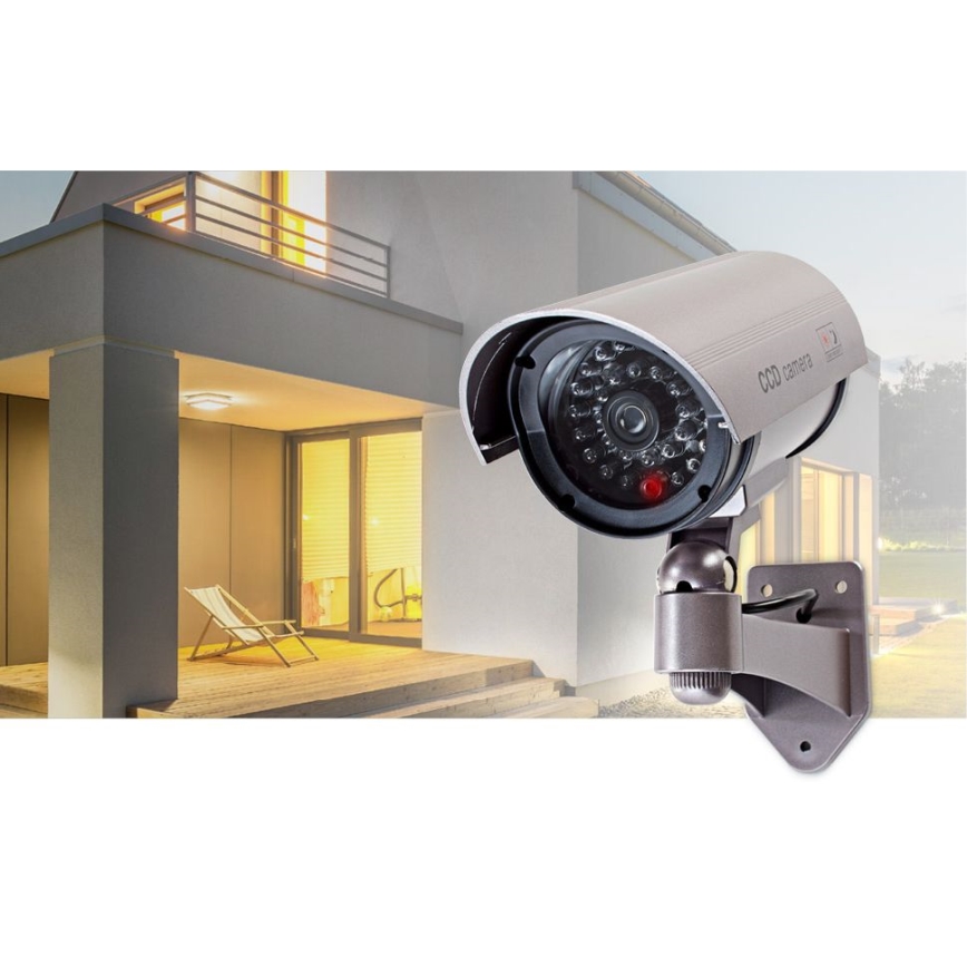 LED Ψεύτικη κάμερα ασφαλείας 2xAA IP44