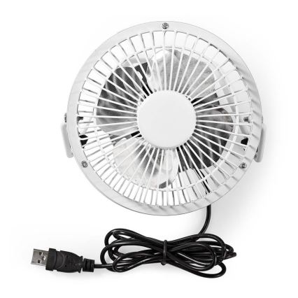 Επιτραπέζιος ανεμιστήρας 3W/USB, 10 cm, λευκός