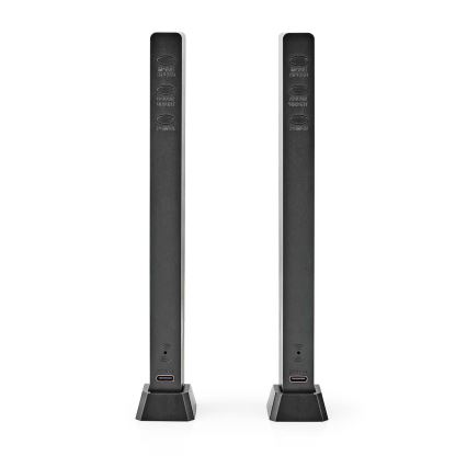 ΣΕΤ 2x Επαναφορτιζόμενος Επιτραπέζιος Φωτισμός LED RGB LED/250 mAh