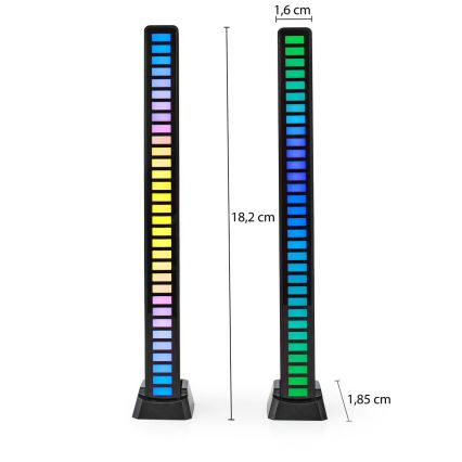 Επαναφορτιζόμενο επιτραπέζιο φωτιστικό LED RGB LED/250 mAh