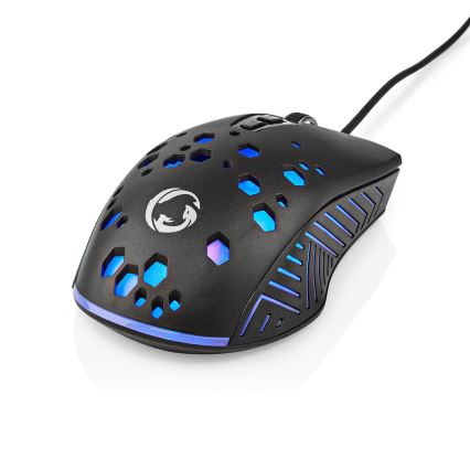 Gaming ποντίκι με LED 800/1200/2400/3200/4800/7200 DPI 7 πλήκτρα μαύρο