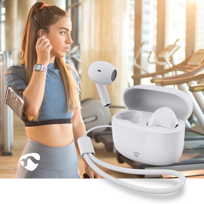 Ασύρματα ακουστικά 250 mAh + 2x 30 mAh λευκά