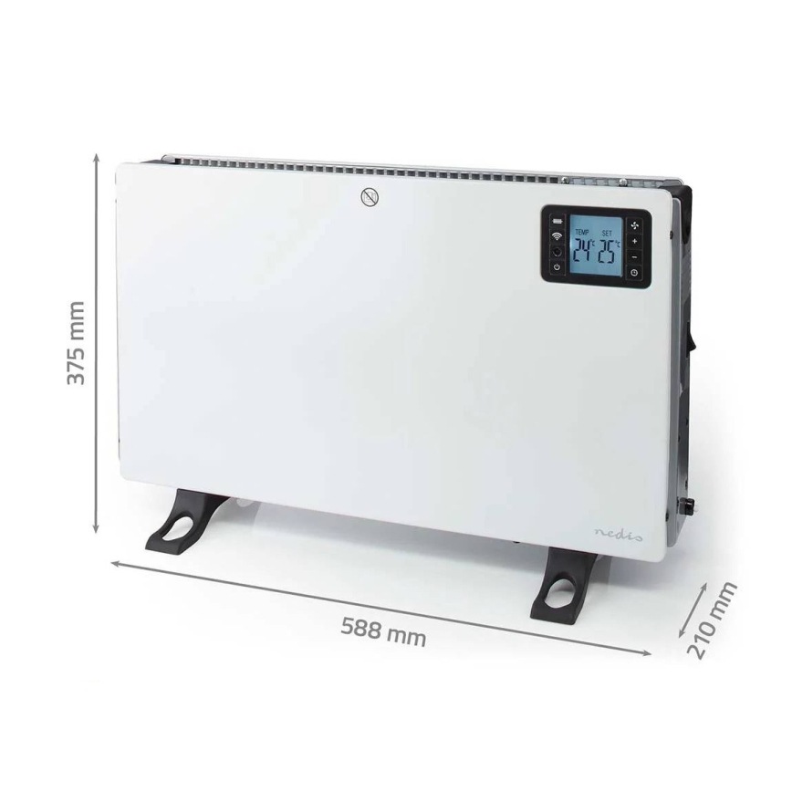 Ηλεκτρικός θερμοπομπός/κονβέκτορας 750/1250/2000W/230V Wi-Fi Tuya + τηλεχειριστήριο