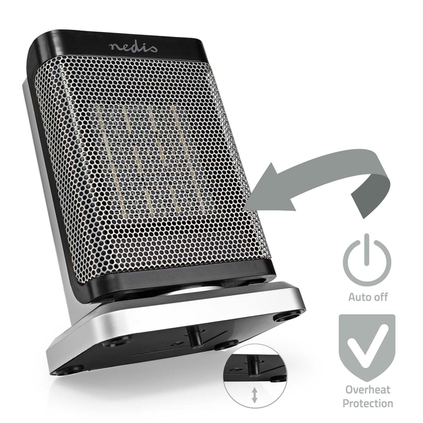 Κεραμικό αερόθερμο 1000/1500W/230V ασημί