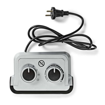 Κεραμικό αερόθερμο 1000/1500W/230V ασημί