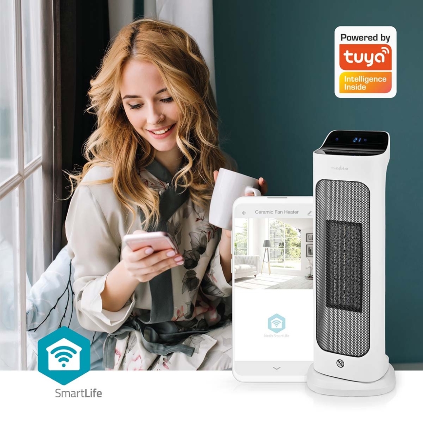 Κεραμικό αερόθερμο δαπέδου Smartlife 1400/2000W/230V Wi-Fi Tuya + τηλεχειριστήριο