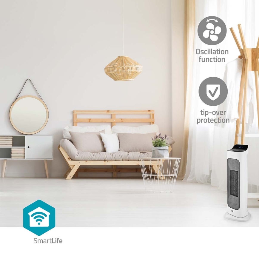 Κεραμικό αερόθερμο δαπέδου Smartlife 1400/2000W/230V Wi-Fi Tuya + τηλεχειριστήριο