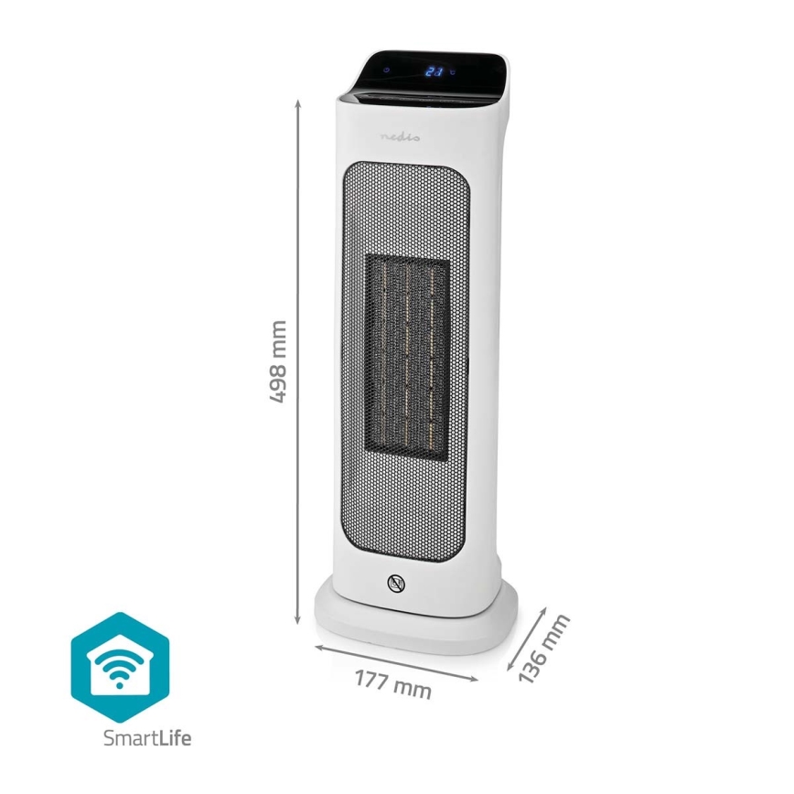 Κεραμικό αερόθερμο δαπέδου Smartlife 1400/2000W/230V Wi-Fi Tuya + τηλεχειριστήριο