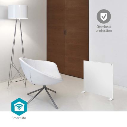 Πάνελ υπέρυθρης θέρμανσης 350W/230V 59,8x62 cm IP44 Wi-Fi Tuya + τηλεχειριστήριο