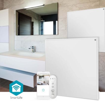 Πάνελ υπέρυθρης θέρμανσης 350W/230V 59,8x62 cm IP44 Wi-Fi Tuya + τηλεχειριστήριο
