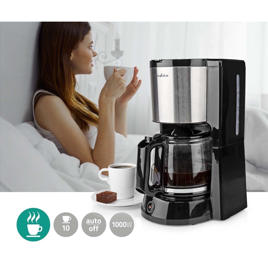 Καφετιέρα φίλτρου 1,25 λίτρων με λειτουργία διατήρησης θερμοκρασίας 1000W/230V