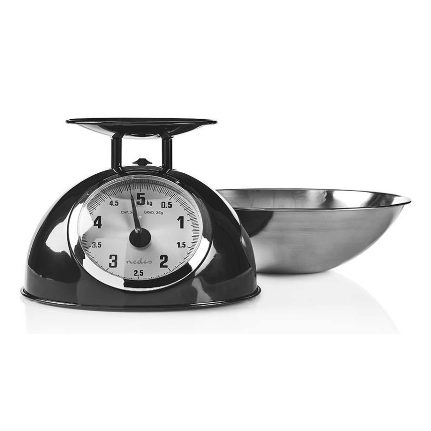 Ρετρό ζυγαριά κουζίνας με μαύρο μπολ