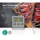 Θερμόμετρο κρέατος με οθόνη LCD και χρονοδιακόπτη 0-250 °C 1xAAA