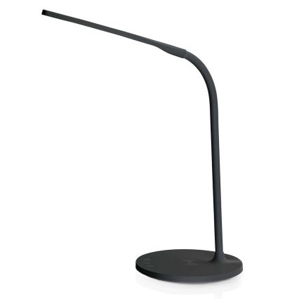 LED Dimming αφής εύκαμπτο Επιτραπέζιο φωτιστικό με 15W ασύρματη φόρτιση Qi LED/5,5W/230V 2700-6500K μαύρο