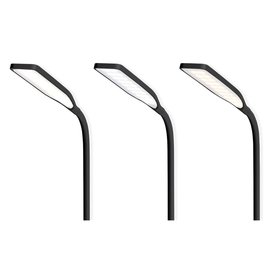 LED Dimming αφής εύκαμπτο Επιτραπέζιο φωτιστικό με 15W ασύρματη φόρτιση Qi LED/5,5W/230V 2700-6500K μαύρο