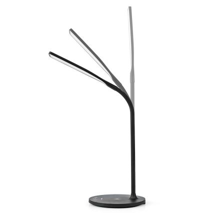 LED Dimming αφής εύκαμπτο Επιτραπέζιο φωτιστικό με 15W ασύρματη φόρτιση Qi LED/5,5W/230V 2700-6500K μαύρο