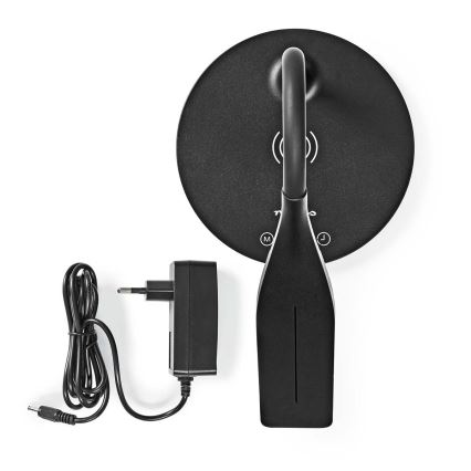 LED Dimming αφής εύκαμπτο Επιτραπέζιο φωτιστικό με 15W ασύρματη φόρτιση Qi LED/5,5W/230V 2700-6500K μαύρο