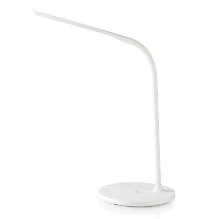 LED Dimming αφής εύκαμπτο Επιτραπέζιο φωτιστικό με 15W ασύρματη φόρτιση Qi LED/5,5W/230V 2700-6500K λευκό