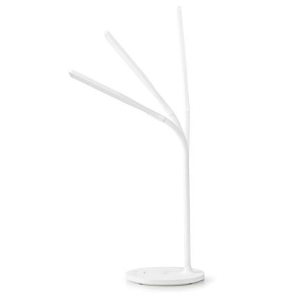 LED Dimming αφής εύκαμπτο Επιτραπέζιο φωτιστικό με 15W ασύρματη φόρτιση Qi LED/5,5W/230V 2700-6500K λευκό