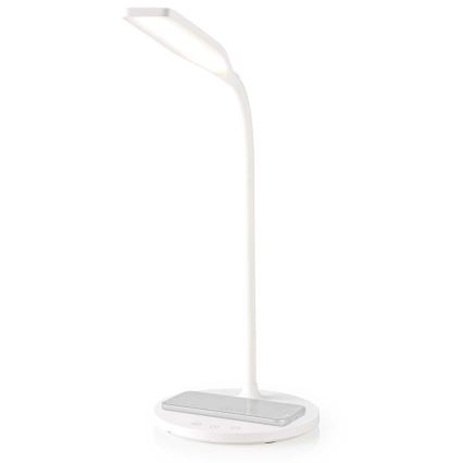 LED Dimming αφής εύκαμπτο Επιτραπέζιο φωτιστικό με 15W ασύρματη φόρτιση Qi LED/5,5W/230V 2700-6500K λευκό