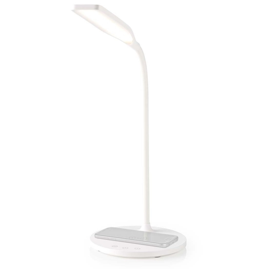 LED Dimming αφής εύκαμπτο Επιτραπέζιο φωτιστικό με 15W ασύρματη φόρτιση Qi LED/5,5W/230V 2700-6500K λευκό