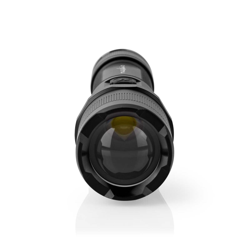 Επαναφορτιζόμενος αλουμινένιος φακός LED με ρυθμιζόμενη ένταση φωτός LED/10W/5V 2200 mAh IPX4 μαύρος