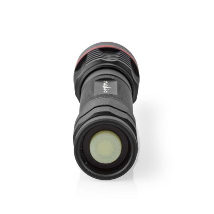 Ρυθμιζόμενος επαναφορτιζόμενος αλουμινένιος φακός LED/10W/5V 2200 mAh IPX7 μαύρος