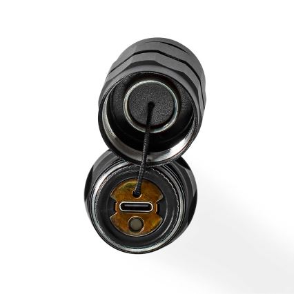 Ρυθμιζόμενος επαναφορτιζόμενος αλουμινένιος φακός LED/10W/5V 2200 mAh IPX7 μαύρος