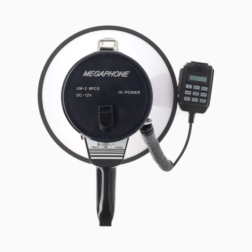 Μεγάφωνο/Τηλεβόας με εξωτερικό μικρόφωνο USB 25W/8xC λευκό/μαύρο