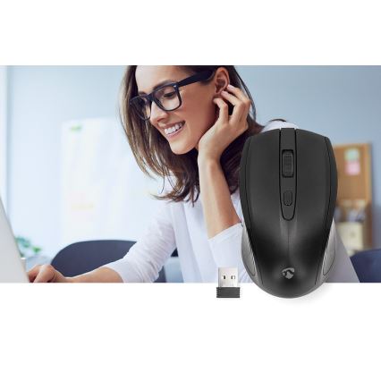 Ασύρματο ποντίκι 800/1200/1600 DPI 2xAAA μαύρο