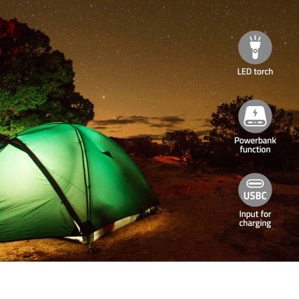 Ραδιόφωνο DAB+/FM με μανιβέλα, ηλιακό πάνελ και LED φακό 5V/2500 mAh πράσινο/μαύρο