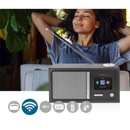 Πολυλειτουργικό ραδιόφωνο internet 18W / 230V FM Wi-Fi Bluetooth + RC