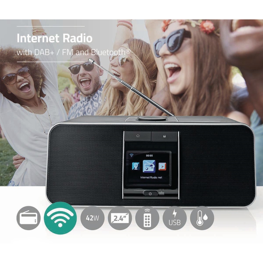 Πολυλειτουργικό ραδιόφωνο internet 42W / 230V Wi-Fi Bluetooth USB + RC