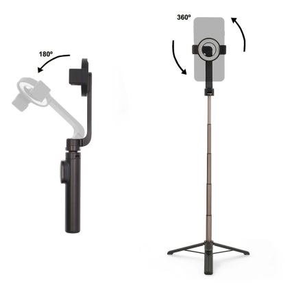 Μαγνητικό πτυσσόμενο selfie stick 2 σε 1 με βάση + τηλεχειριστήριο