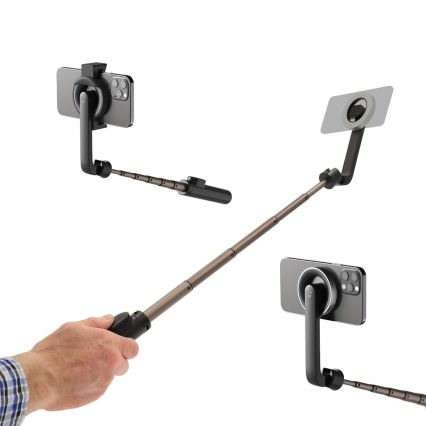 Μαγνητικό πτυσσόμενο selfie stick 2 σε 1 με βάση + τηλεχειριστήριο