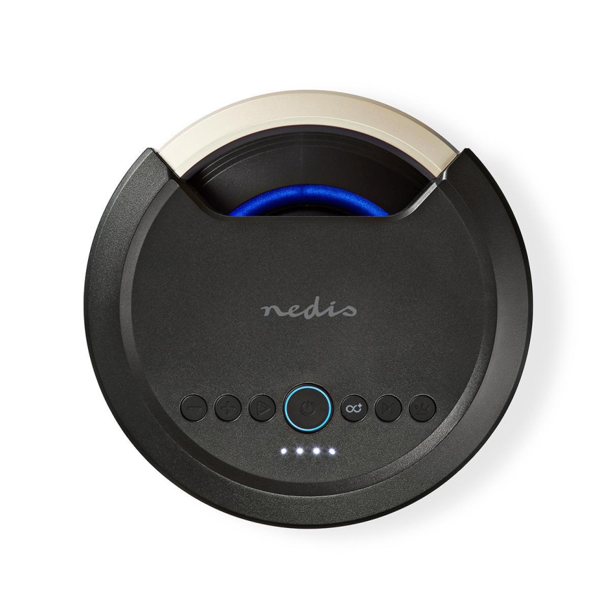 Nedis SPBB350BK - Επαναφορτιζόμενο ηχείο LED 210W/4400 mAh IPX5