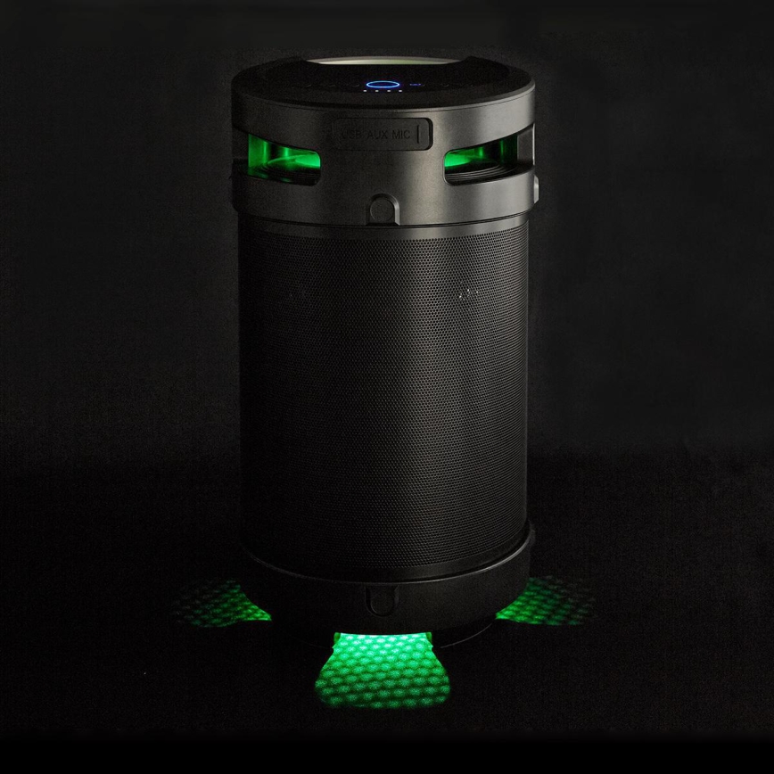 Nedis SPBB350BK - Επαναφορτιζόμενο ηχείο LED 210W/4400 mAh IPX5