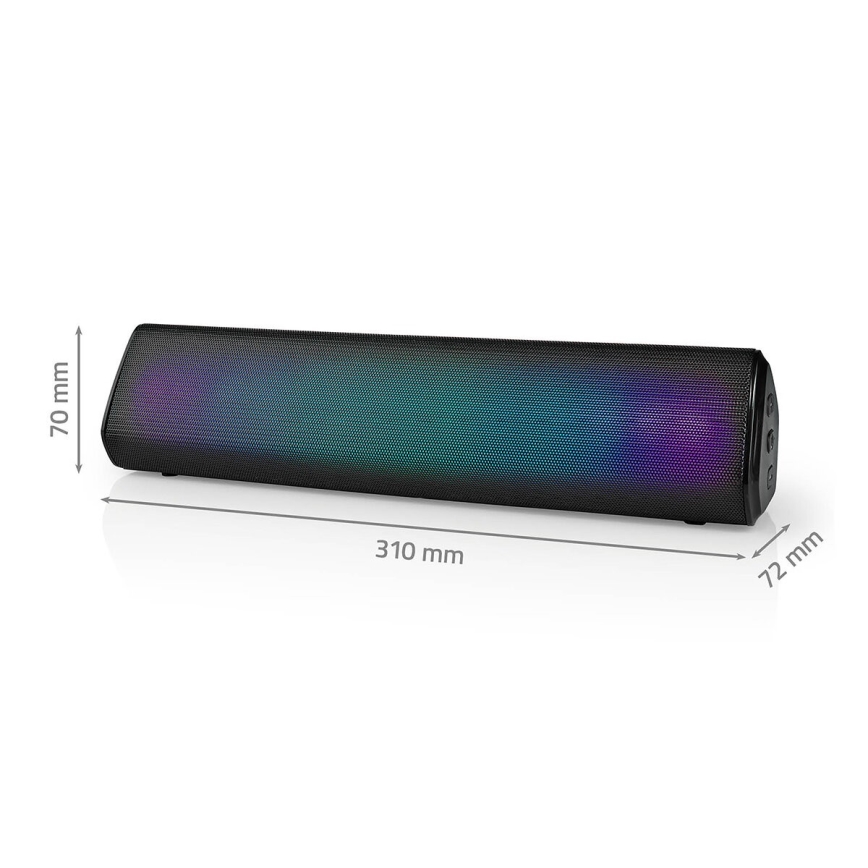 Επαναφορτιζόμενο ηχείο LED RGB 18W/1200 mAh