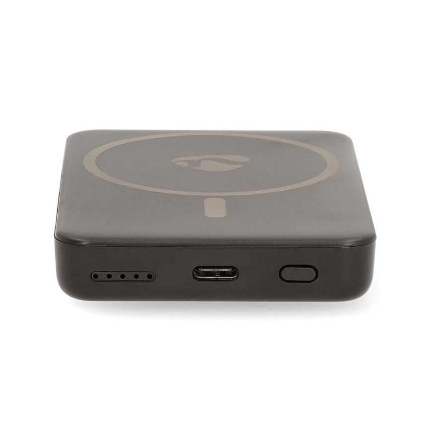 Power Bank 2σε1 magnetic με ασύρματη φόρτιση MagSafe 5000 mAh μαύρο