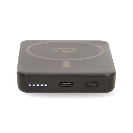 Power Bank 2σε1 magnetic με ασύρματη φόρτιση MagSafe 5000 mAh μαύρο