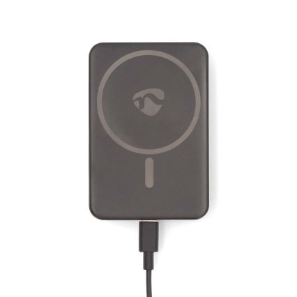 Power Bank 2σε1 magnetic με ασύρματη φόρτιση MagSafe 5000 mAh μαύρο