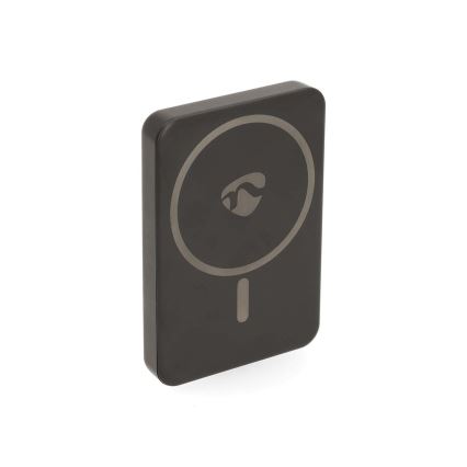 Power Bank 2σε1 magnetic με ασύρματη φόρτιση MagSafe 5000 mAh μαύρο