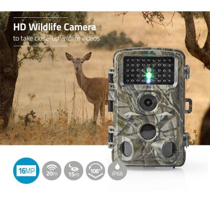 Nedis WCAM150GN - Κάμερα κυνηγιού με αισθητήρα 24MP Full HD 8xAA IP66